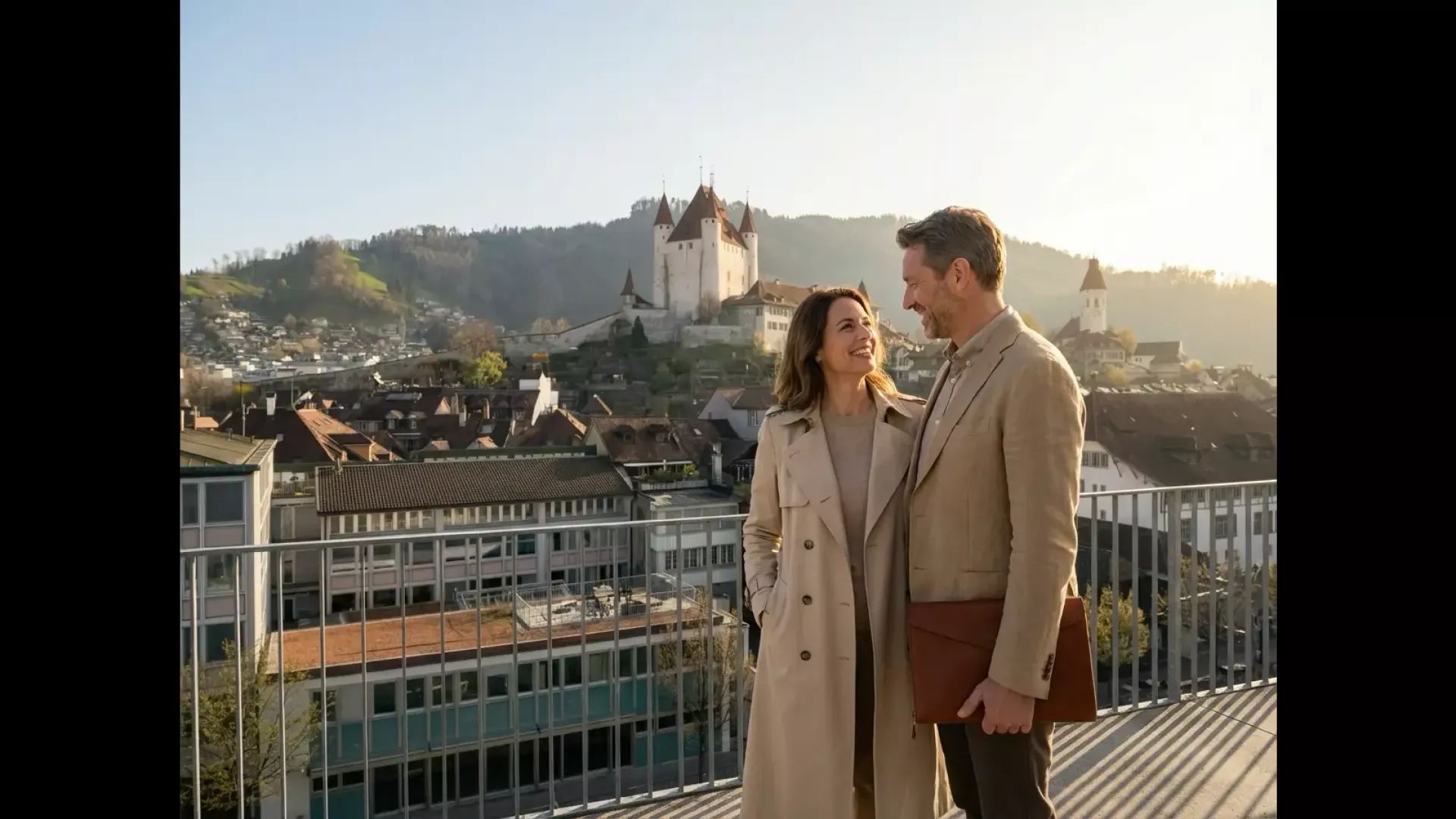 Sigrist Notariat in Thun bei Sonnenuntergang